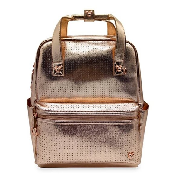 NWT Rose Gold Pink Mickey Icon Flair Disney Backpack Bag Computer Minnie Mouse main image 14